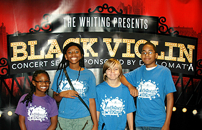 Community partnerships result in YouthQuest students visiting ‘Black Violin’ soundcheck 