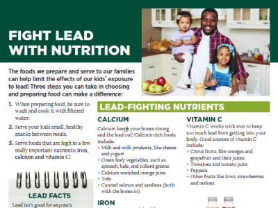 Fighting Lead with Nutrition: Informational Resources, Upcoming Cooking Demos