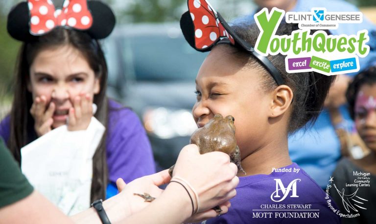 YouthQuest is a free after school initiative operated by the Flint & Genesee Chamber of Commerce