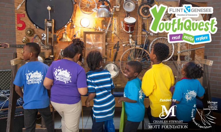 YouthQuest is a free after school initiative operated by the Flint & Genesee Chamber of Commerce