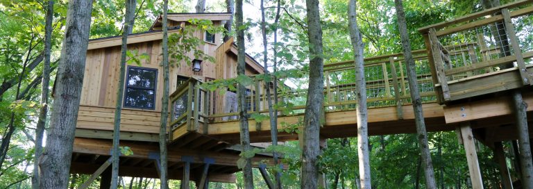 For-Mar Nature Preserve & Arboretum's treehouse, part of Genesee County Parks in Burton, Michigan.