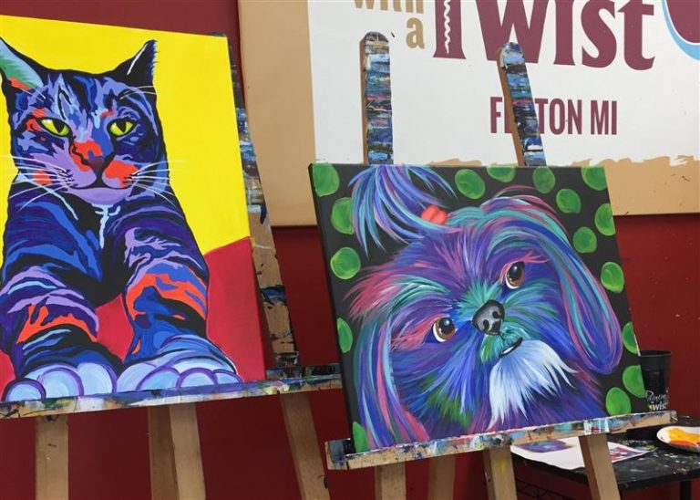 Painting with a Twist, indoor recreation, things to do, Fenton, Michigan