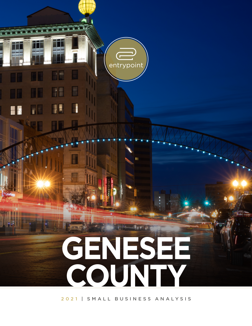 Cover of the 2021 Genesee County Small Business Analysis Report