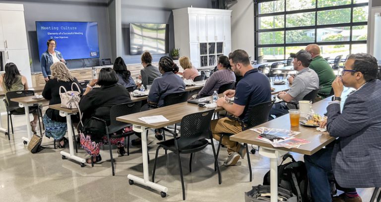 Participants in a workshop training
